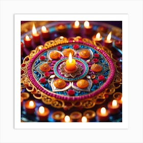 Diwali Rangoli 1 Art Print