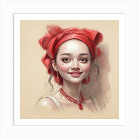 Chinese Girl Art Print