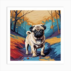 Pug Painting 2 Art Print