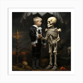 Skeleton Boy 3 Art Print