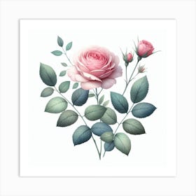 Pink Rose Art Print