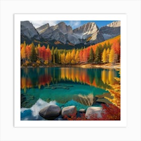 Autumn Lake 5 Art Print