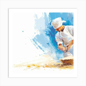 Baker Preparing Bread Art Print