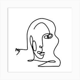 Minimalist Portrait Of A Woman Art Print