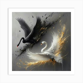 Swans 1 Art Print