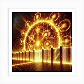 Celestial Firewall Barrier Of Fire Art Print