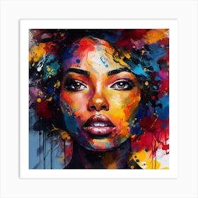 African Woman Painting 1 Art Print