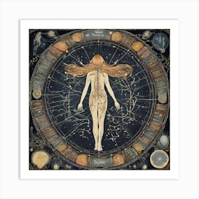 Astrological Nouveau Chart Series - 6 Art Print