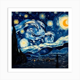 Nocturnal Noel Navigator Art Print