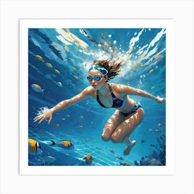 Default Swimming Art 2 Art Print