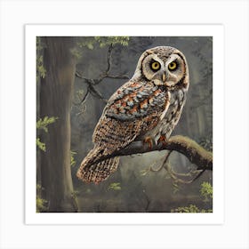 Surreal Owl Art Print