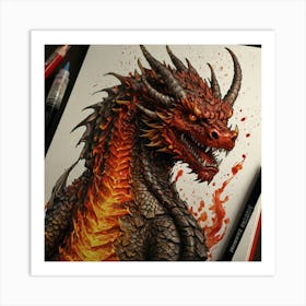 Dragon Of Fire Art Print