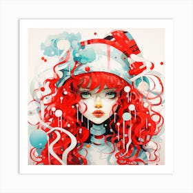 Red Haired Girl Art Print