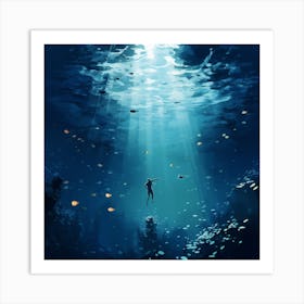 Diving 1 Art Print