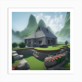 House In The Mountains Art Print