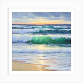 Sunset At The Beach 20 Art Print