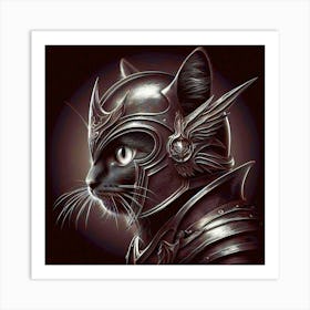 Feline Cat Creative Artwork Illustration 163 Art Print