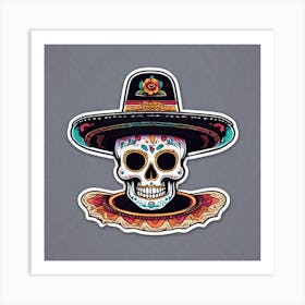 Day Of The Dead Skull 38 Art Print