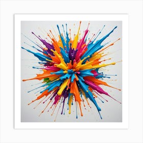 Colorful Paint Splash 16 Art Print