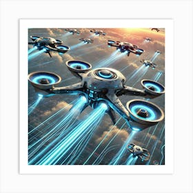 Ionosphere Ion Scouter Drones Converted Art Print