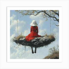 Girl On The Swing Art Print