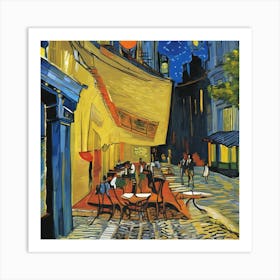 Cafe Terrace At Night, Van Gogh (8) 1 Art Print