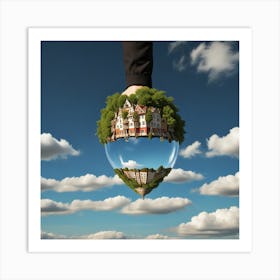 Earth In A Globe Art Print