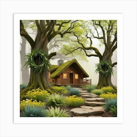 Fairy House In The Forest Art Print