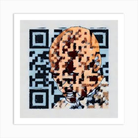 Qr Code 4 Art Print