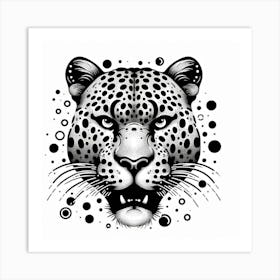 A leopard head 1 Art Print