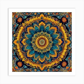 Paisley Tapestry A Classic Paisley Design With Rich Colors And Intricate Details Perfect Mandala Art Print