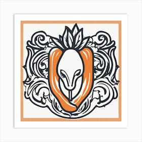 Carrot Head Art Print