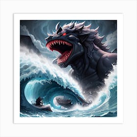 A Monstrous Tidal Wave 1 Art Print