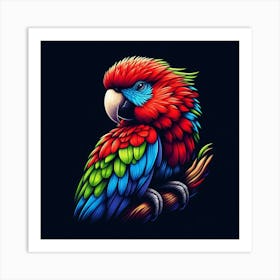 Colorful Parrot 5 Art Print