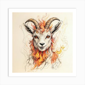 Goat Of Fire 11 Art Print