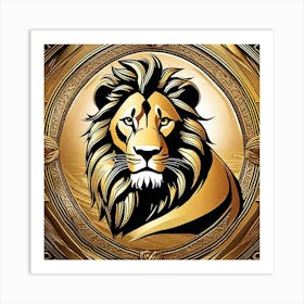 Golden Lion 1 Art Print