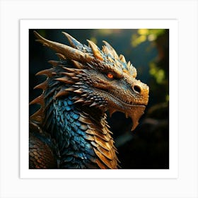 Firefly Majestic Earth Dragon A Regal And Powerful Mythical Creature 49196 Art Print