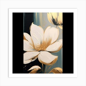 White Flower Painting 4 Art Print