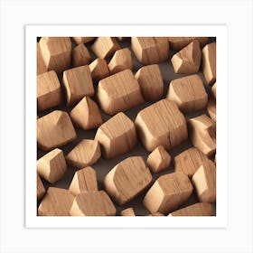 Wooden Blocks 1 Art Print