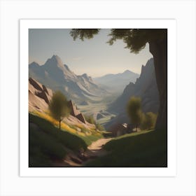 Mountain Landscape 17 Art Print