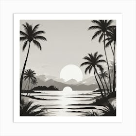 Sunset At The Beach 15 Art Print