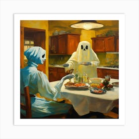 Ghosts In The Kitchen Art Print