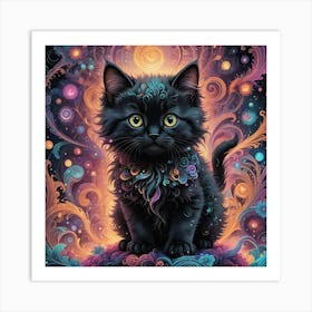 Black Cat Art Print