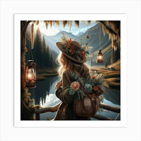 Girl In A Hat Art Print