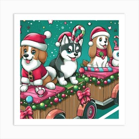 Santa'S Sleigh Art Print