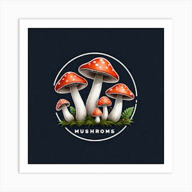 Mushroom Logo Art Print