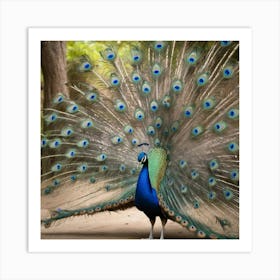 Peacock paintings art print 1 Art Print