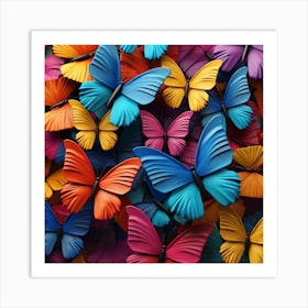 Colorful Butterflies 15 Art Print