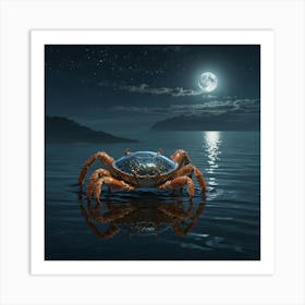 Crab At Night 27 Art Print