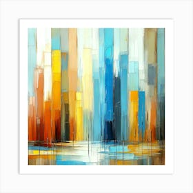 Abstract Cityscape Painting 1 Art Print